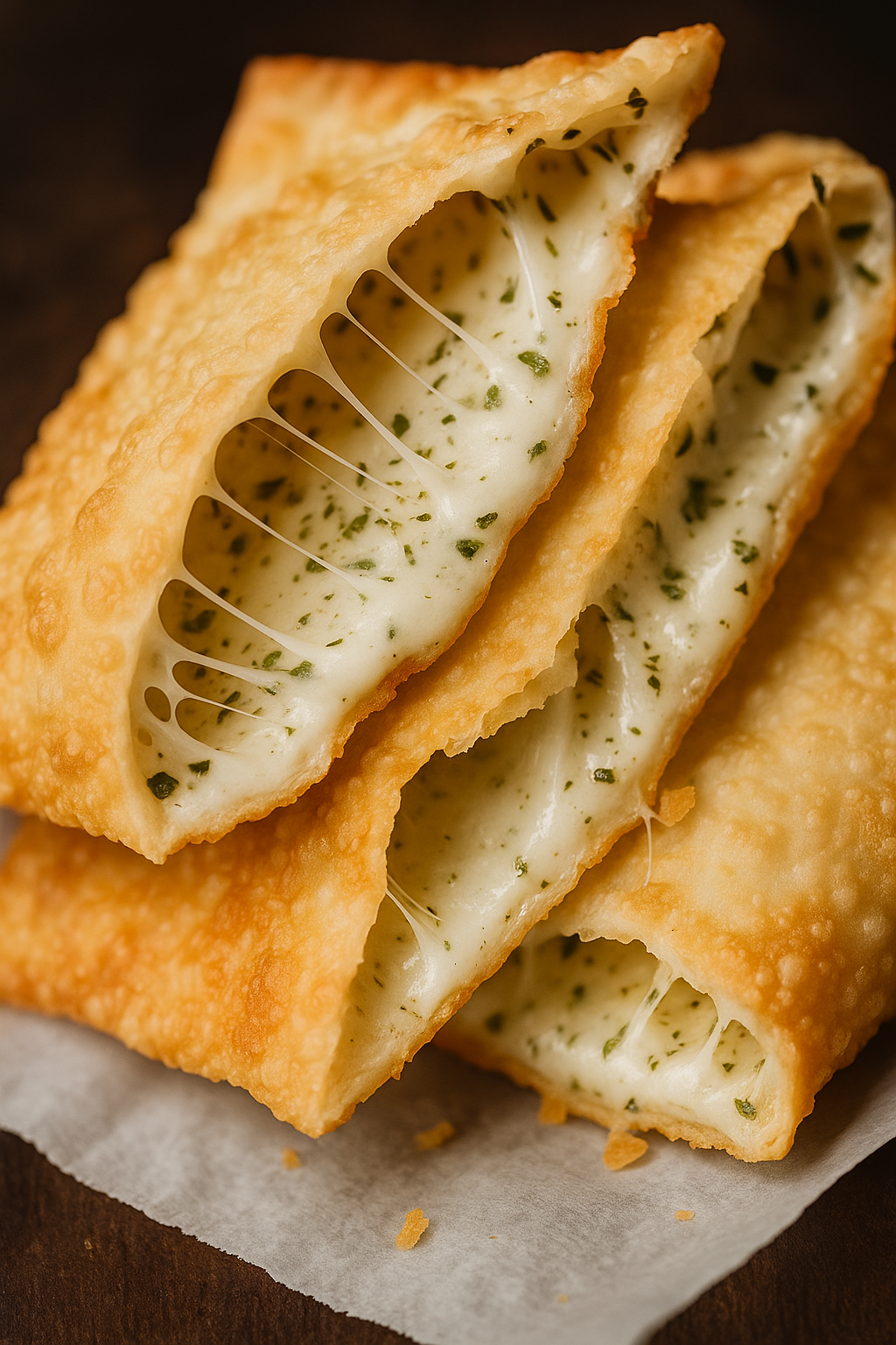 Pastéis frescos com queijo derretido da Pastelaria São João